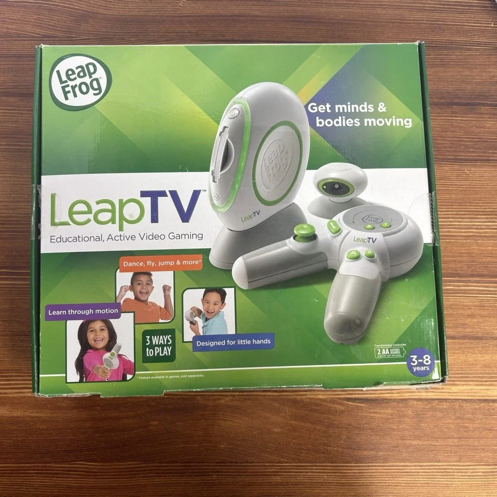 LeapFrog LeapTV Educational Video Gaming System Bundle w/ 3 Games Tested